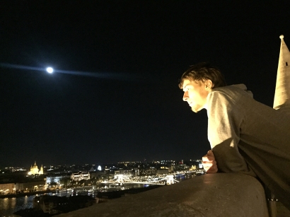 Ben enjoying the view of the city