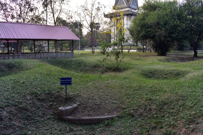 The site of a mass grave
